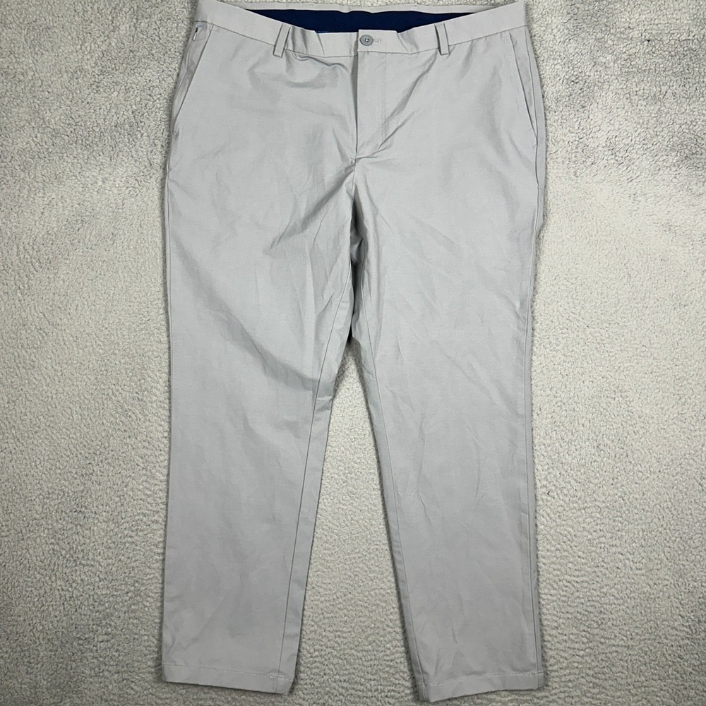 Vineyard Vines On-The-Go Pant Mens 40X30 OTG Grey Technical Stretch Chino EUC
